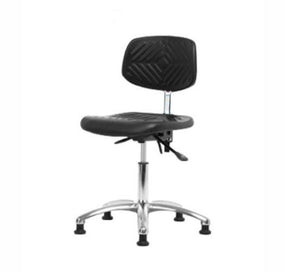 Eo2 Concepts Class 100 Cleanroom PU Desk-Height Chairs NCR-PDHCH-CR-T1-A0-RG-BLK - 1.0 Each