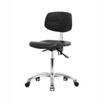 Eo2 Concepts Class 10 Cleanroom PU Desk-Height Chairs with Optional Seat Tilt NCR-PDHCH-CR-T0-A0-CC-BLK - 1.0 Each