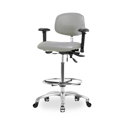 Eo2 Concepts Class 100 Cleanroom Medium Bench-Height Chairs NCR-VMBCH-CR-T1-A1-CF-CC-8567 1.0 Each-MDL-EOCNVM1A18567