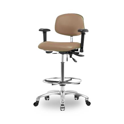 Eo2 Concepts Class 100 Cleanroom Medium Bench-Height Chairs NCR-VMBCH-CR-T1-A1-CF-CC-8584 1.0 Each-MDL-EOCNVM1A18584