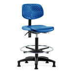 E Com Seatin, Inc. Polyurethane High Bench-Height Chairs PHBCH-RG-T0-A0-CF-RG-BLU 1.0 Each-MDL-EOCPA0CFRGBLU