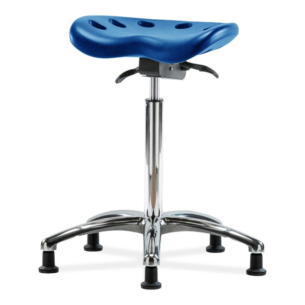 E Com Seatin Polyurethane Tractor Standing-Height without Rest Stool, Pu, Bench, Sit Std, No Foot Ring, Blue - PTHBST-CR-NF-RG-BLU - 1 Each