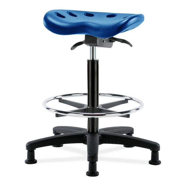 E Com Seatin, Inc. Polyurethane Tractor Standing-Height Sit-Stand Stools PTHBST-RG-CF-RG-BLU 1.0 Each-MDL-EOCPBRGCFRGBU