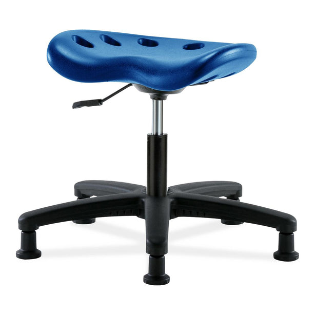 E Com Seatin Polyurethane Tractor High Without Stool, Pu, Desk, No Foot Ring, Glide, Blue - PTDHSL-RG-RG-BLU - 1 Each