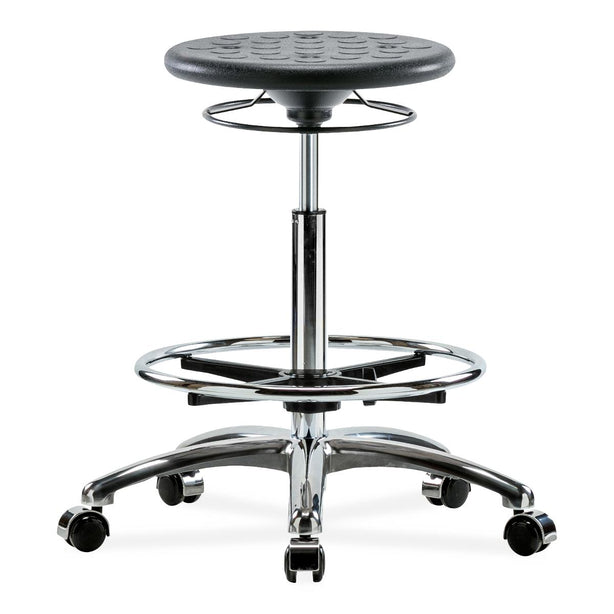 E Com Seatin, Inc. Huron Class 10 Clean Room High Bench-Height Stools CLR-IPHBSO-CR-CF-CC-BLK 1.0 Each-MDL-EOCPHBCFCCBLK