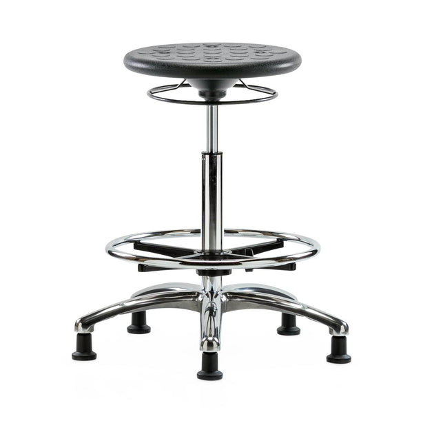 E Com Seatin, Inc. Huron Class 10 Clean Room High Bench-Height Stools CLR-IPHBSO-CR-CF-RG-BLK 1.0 Each-MDL-EOCPHBCFRGBLK