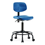 E Com Seatin, Inc. Polyurethane Medium Bench-Height Chairs PMBCH-RT-T0-A0-RC-BLU 1.0 Each-MDL-EOCPM0A0RCBLU