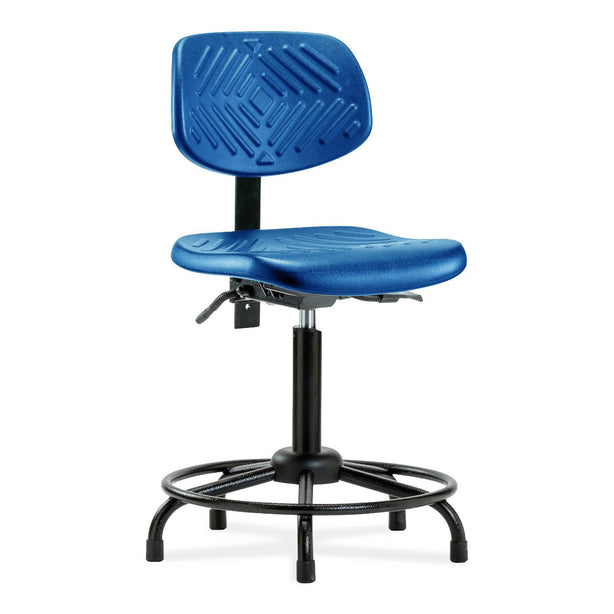 E Com Seatin, Inc. Polyurethane Medium Bench-Height Chairs PMBCH-RT-T0-A0-RG-BLU 1.0 Each-MDL-EOCPM0A0RGBLU