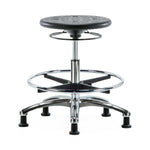 E Com Seatin, Inc. Huron Class 10 Clean Room Medium Bench-Height Stools CLR-IPMBSO-CR-CF-RG-BLK 1.0 Each-MDL-EOCPMBCFRGBLK