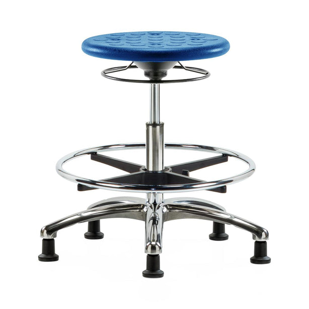 E Com Seatin, Inc. Huron Class 10 Clean Room Medium Bench-Height Stools CLR-IPMBSO-CR-CF-RG-BLU 1.0 Each-MDL-EOCPMBCFRGBLU