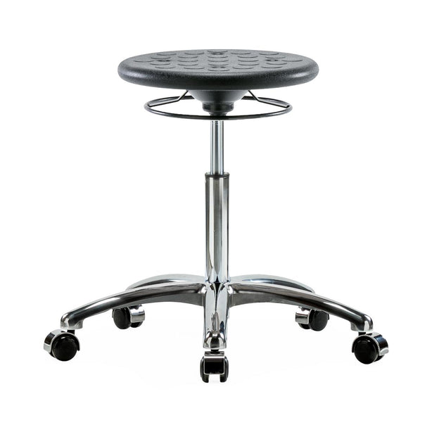 E Com Seatin, Inc. Huron Class 10 Clean Room Medium Bench-Height Stools CLR-IPMBSO-CR-NF-CC-BLK 1.0 Each-MDL-EOCPMBNFCCBLK