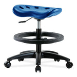 E Com Seatin, Inc. Polyurethane Tractor Medium-High Stools with Foot Ring PTMBSL-RG-BF-RC-BLU 1.0 Each-MDL-EOCPMRGBFRCBU