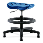 E Com Seatin, Inc. Polyurethane Tractor Medium-High Stools with Foot Ring PTMBSL-RG-BF-RG-BLU 1.0 Each-MDL-EOCPMRGBFRGBU