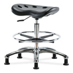 E Com Seatin, Inc. Polyurethane Tractor Medium Bench-Height Stools with Foot Rest PTMBSL-RG-CF-RG-BLK 1.0 Each-MDL-EOCPMRGCFRGBK
