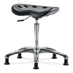 E Com Seatin Polyurethane Tractor Medium Bench-Height Stool, Pu, Med, No Foot Ring, Glides, Black - PTMBSL-RG-NF-RG-BLK - 1 Each