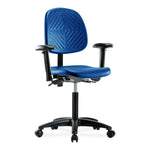 E Com Seatin, Inc. Polyurethane Medium Bench-Height Chairs PMBCH-MB-RG-T0-A1-NF-RC-BLU 1.0 Each-MDL-EOCPT0ANFCBLU