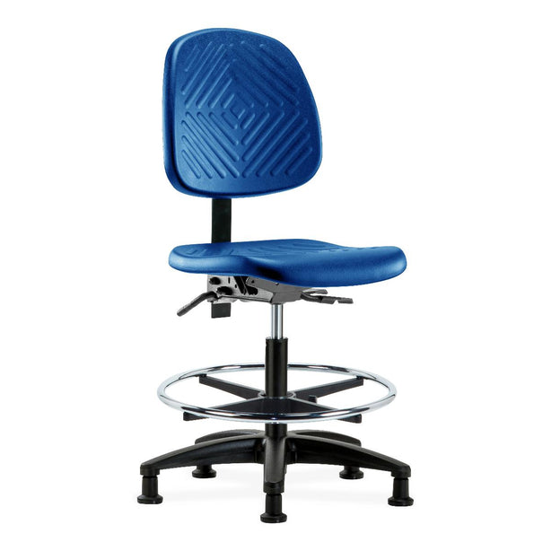 E Com Seatin, Inc. Polyurethane Medium Bench-Height Chairs PMBCH-MB-RG-T1-A0-CF-RG-BLU 1.0 Each-MDL-EOCPTA0CRGBLU