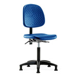 E Com Seatin Medium Bench-Height Chair, Polyurethane, Medium Back, Seat Tilt, Glides, Blue - PMBCH-MB-RG-T1-A0-NF-RG-BLU - 1 Each