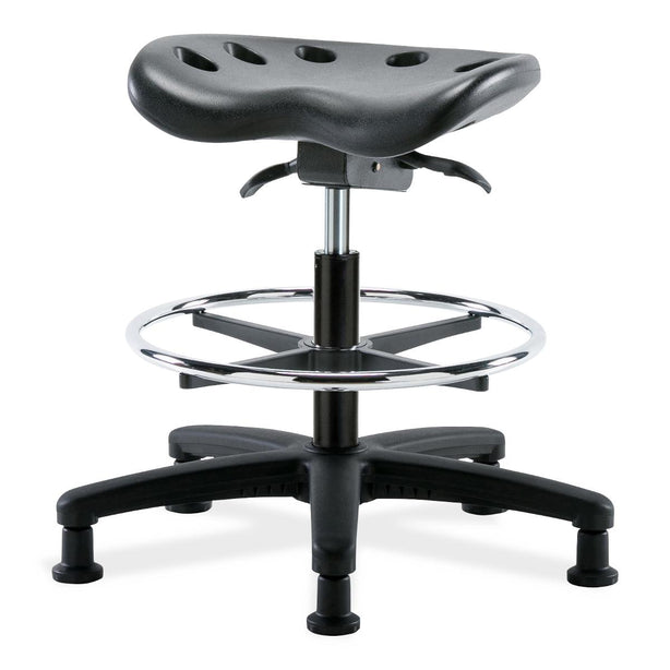 Polyurethane Tractor Stools - PTMBSO-RG-CF-RG-BLK - 1 Each - MDL-EOCRGCFRGBLK