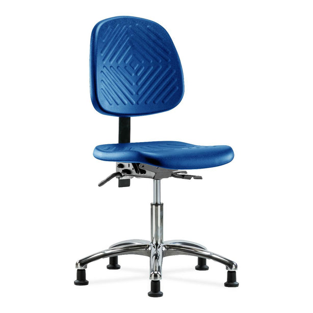 E Com Seatin, Inc. Polyurethane Desk-Height Chairs PDHCH-MB-CR-T0-A0-RG-BLU 1.0 Each-MDL-EOCRT0A0RGBLU