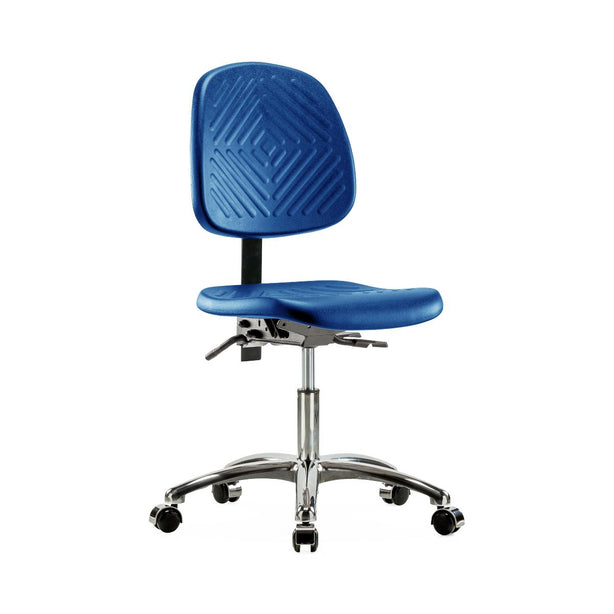 E Com Seatin, Inc. Polyurethane Desk-Height Chairs PDHCH-MB-CR-T1-A0-CC-BLU 1.0 Each-MDL-EOCRT1A0CCBLU