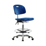 E Com Seatin, Inc. Newport Class 10 Clean Room Industrial Desk-Height Chairs CLR-HPHBCH-CR-T0-A0-CF-CC-BLU 1.0 Each-MDL-EOCRTACFCCBLU