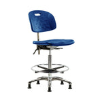 E Com Seatin, Inc. Newport Class 10 Clean Room Industrial Desk-Height Chairs CLR-HPHBCH-CR-T0-A0-CF-RG-BLU 1.0 Each-MDL-EOCRTACFRGBLU