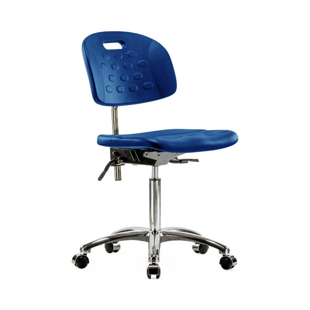 E Com Seatin, Inc. Newport Class 10 Clean Room Industrial Desk-Height Chairs CLR-HPMBCH-CR-T0-A0-NF-CC-BLU 1.0 Each-MDL-EOCT0A0NFCBLU