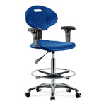 E Com Seatin, Inc. Erie High Bench-Height Chairs TPHBCH-CR-A1-CF-CC-BLU 1.0 Each-MDL-EOCTPCRA1CBLU