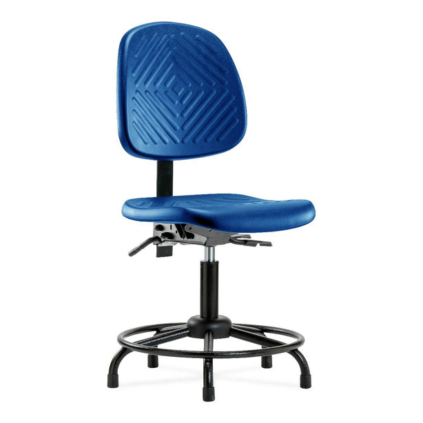 E Com Seatin, Inc. Polyurethane Desk-Height Chairs PDHCH-MB-RT-T1-A0-RG-BLU 1.0 Each-MDL-EOCTT1A0RGBLU