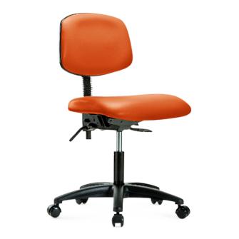E Com Seatin, Inc. Desk Height Ergonomic Vinyl Chair VDHCH-RG-T0-A0-RC - 1.0 Each - MDL-EOCVDHCHRGT0A