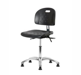 Eo2 Concepts Class 100 Cleanroom Newport PU Desk-Height Chair CLR-HPDHCH-CR-T1-A0-RG-BLK - 1.0 Each