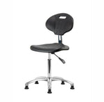 Eo2 Concepts Class 10 Cleanroom Erie PU Medium Bench-Height Chairs CLR-TPMBCH-CR-A0-NF-RG-BLK - 1.0 Each