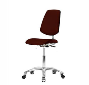 Eo2 Concepts Class 10 Cleanroom Vinyl Medium Bench-Height Chair w / Medium Back CLR-VMBCH-MB-CR-NF-CC-8569 - 1.0 Each