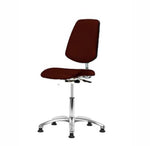 Eo2 Concepts w / Class 10 Cleanroom Vinyl Medium Bench-Height Chair with Medium Back, Adjustable Height, 22" x 29" H, No Armrests, No Foot Ring, Glides, Burgundy - EORVCNFRG8569