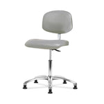 Eo2 Concepts Basic Vinyl Cleanroom Chair, Desk-Height, 18" to 23", Glides, Dove - CLR-VDHCH-CR-RG-8567 - 1 Each