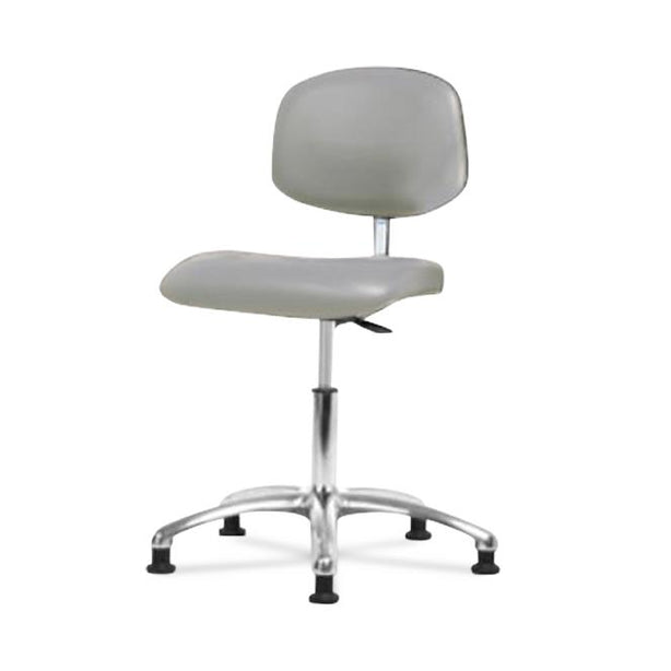 Eo2 Concepts Basic Vinyl Cleanroom Chair, Desk-Height, 18" to 23", Glides, Dove - CLR-VDHCH-CR-RG-8567 - 1 Each