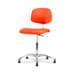 Eo2 Concepts Basic Vinyl Cleanroom Chair, Desk-Height, 18" to 23", Glides, Orange Kist - CLR-VDHCH-CR-RG-8613 - 1 Each