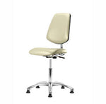 Eo2 Concepts Class 10 Cleanroom Vinyl Medium Bench-Height Chair w / Medium Back CLR-VMBCH-MB-CR-NF-RG-8501 - 1.0 Each