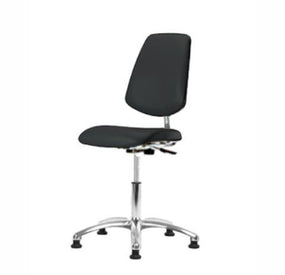 Eo2 Concepts Class 10 Cleanroom Vinyl Medium Bench-Height Chair w / Medium Back - EORVMBMBCG854