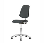 Eo2 Concepts Class 10 Cleanroom Vinyl Medium Bench-Height Chair w / Medium Back CLR-VMBCH-MB-CR-NF-RG-8605 - 1.0 Each