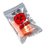 Elkay LDPE Pink-Tint Specimen Transfer Reclosable Biohazard Bag, Pink, 2 mil Thick, 12" x 15" - LAB221215PT - 1000 Each