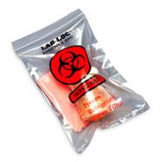 Elkay LDPE Pink-Tint Specimen Transfer Reclosable Biohazard Bag, Pink, 2 mil Thick, 12" x 15" - LAB221215PT - 1000 Each