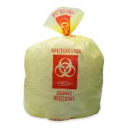 Elkay Plastics CO Waste High-Density Polyethylene Infectious Linen Liner, Yellow, 14 microns, 30.5" x 43", 33 gal. - HD33YE - 250 Each