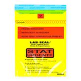 Elkay Plastics Co Seal Lab Loc Tamper-Evident Specimen Bag with Removable Biohazard Symbol, 3-Wall Construction, 6" x 10", STAT-Printed, Yellow Tint - LABA610YST - 1000 Each