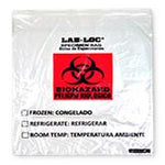 Lab-Loc Specimen Bag, 3-Wall, 2 mil Thickness, 14 x 20, Elkay Reclosable 2-Wall Transfer - LABZ1420B - 250 Each