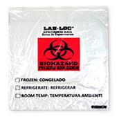 Lab-Loc Specimen Bag, 3-Wall, 2 mil Thickness, 14 x 20, Elkay Reclosable 2-Wall Transfer - LABZ1420B - 250 Each
