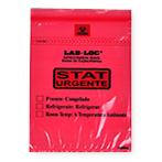 Elkay Plastics CO Lab Loc Resealable Specimen Bag with Removable Biohazard Symbol, 3-Wall Construction, 6" x 9", STAT-Printed, Red Tint - LABZ69RST - 1 Each