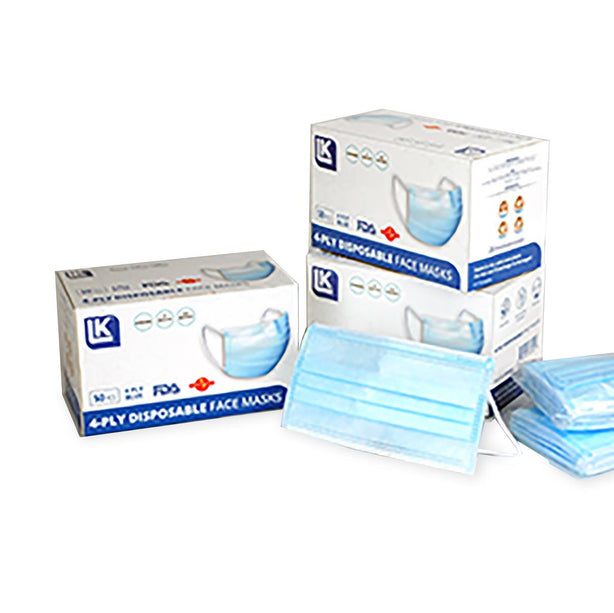 Elkay Plastics Co Inc Elkay 4-Ply Disposable Face Masks MASK - 1000.0 Each