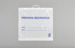 Elkay Plastics Co with Personal Belongings Bag, Opaque White, Snap Closure Handle, 1.5 mil Thick, 19" x 18" - PB19183HW - 200 Each